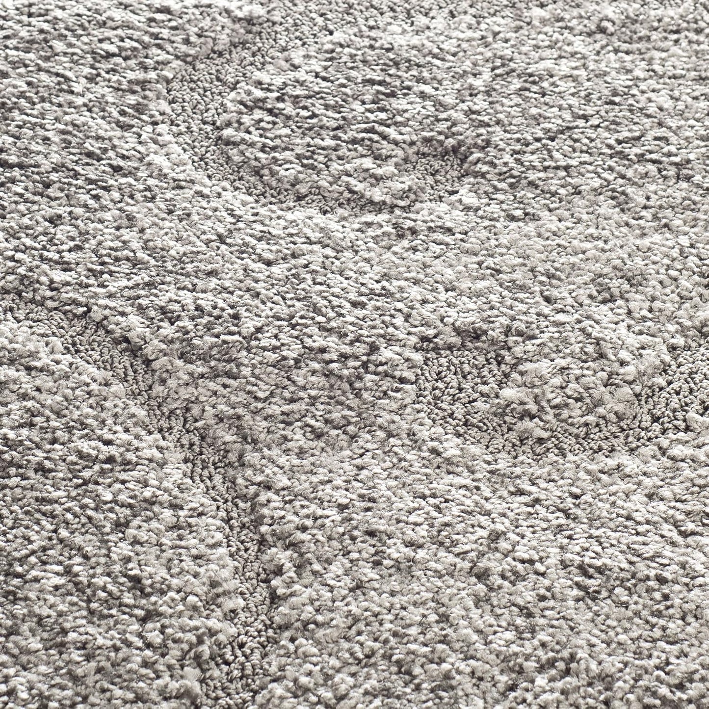 Florida Shag Collection Area Rug - 6'7" Square, Grey, Scroll Design, Non-Shedding & Easy to Clean, High-Low Plush Pile, Ideal for Living Room, Bedroom, Dining Space (SG455-8013)